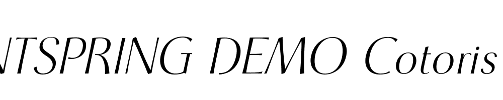  DEMO Cotoris Italic