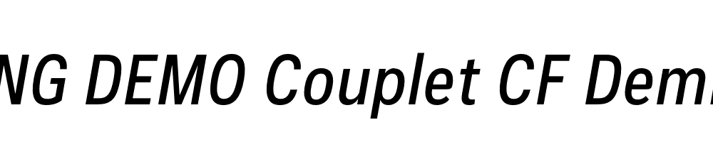  DEMO Couplet CF Demi Bold Italic