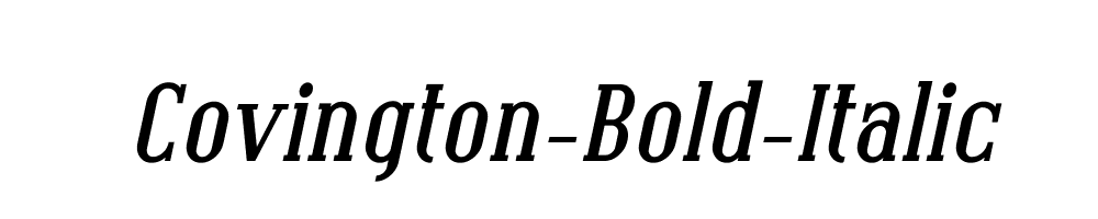 Covington-Bold-Italic