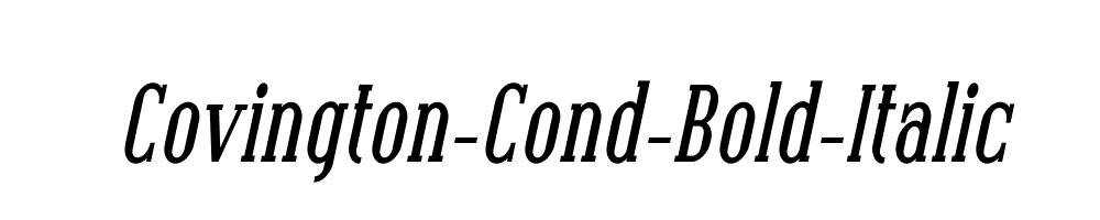 Covington-Cond-Bold-Italic