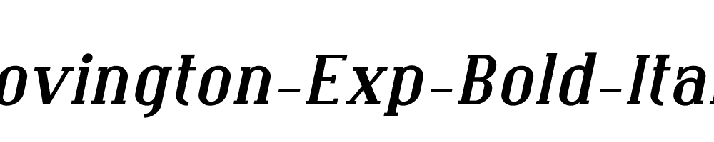 Covington-Exp-Bold-Italic