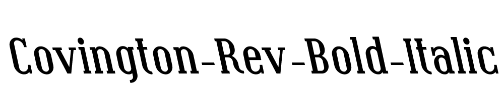 Covington-Rev-Bold-Italic