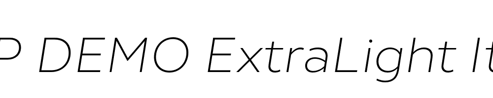 FSP DEMO ExtraLight Italic