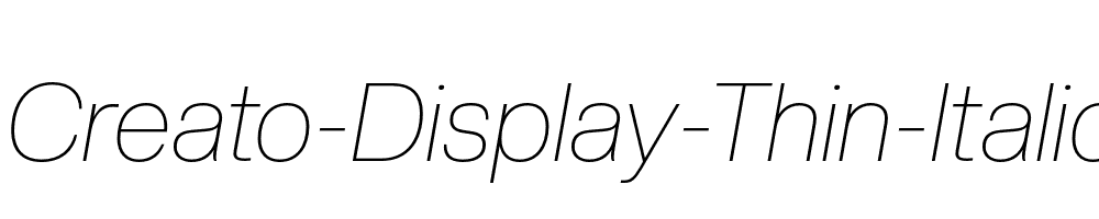 Creato-Display-Thin-Italic