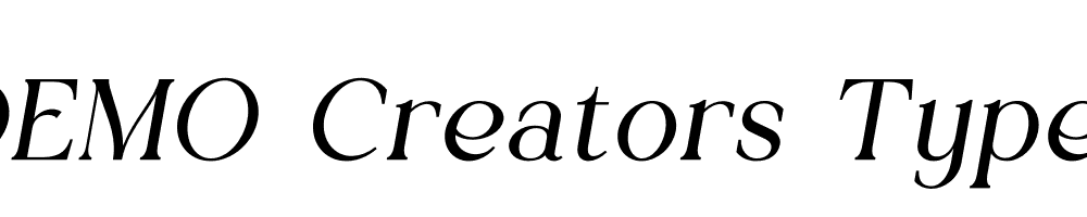 FSP DEMO Creators Type Italic