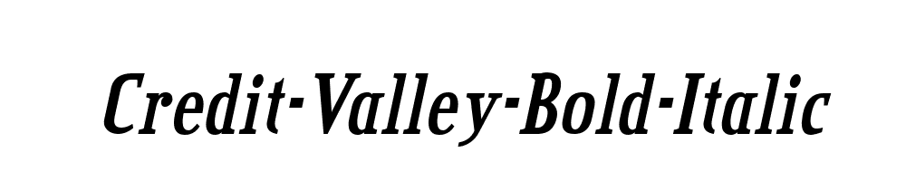 Credit-Valley-Bold-Italic