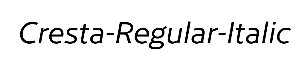 Cresta-Regular-Italic