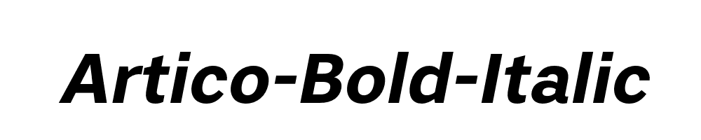 Artico-Bold-Italic