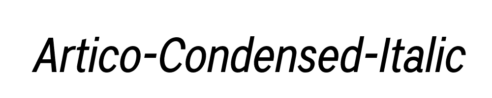 Artico-Condensed-Italic