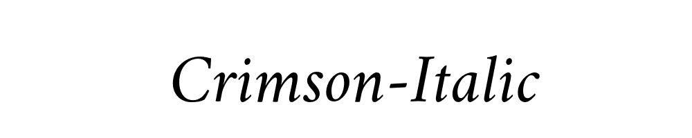 Crimson-Italic