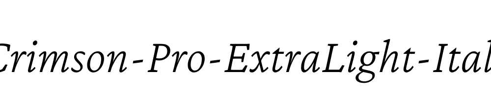 Crimson-Pro-ExtraLight-Italic