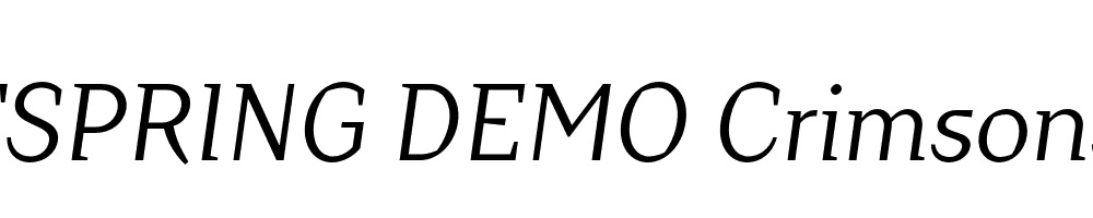  DEMO Crimsons Italic