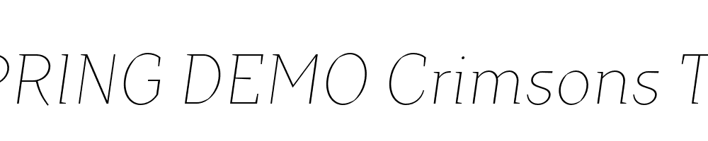  DEMO Crimsons Thin Italic