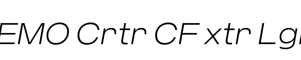 FSP DEMO Crtr CF xtr Lght Italic