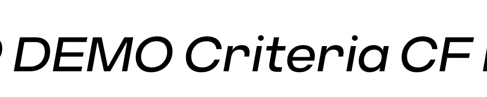 FSP DEMO Criteria CF Italic