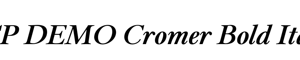 FSP DEMO Cromer Bold Italic