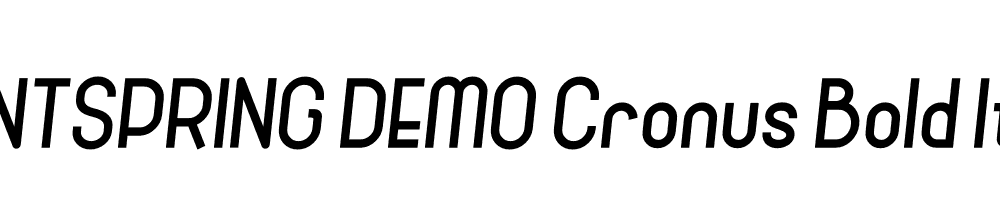  DEMO Cronus Bold Italic