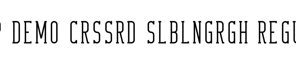 FSP DEMO CrssRd SlbLngRgh Regular