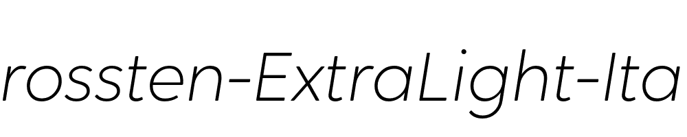 Crossten-ExtraLight-Italic