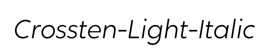 Crossten-Light-Italic