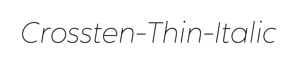 Crossten-Thin-Italic