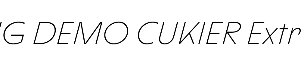  DEMO CUKIER ExtraLight Italic