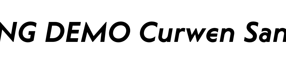  DEMO Curwen Sans Bold Italic