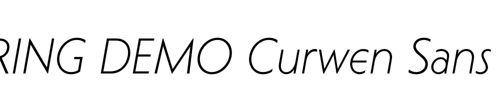  DEMO Curwen Sans Light Italic