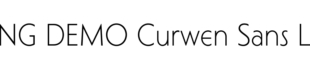  DEMO Curwen Sans Light Regular