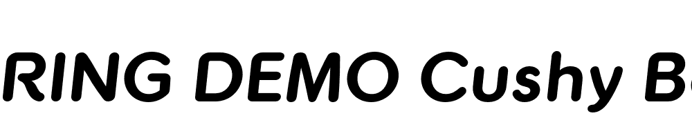  DEMO Cushy Bold Italic