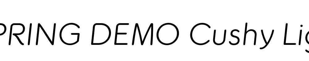  DEMO Cushy Light Italic