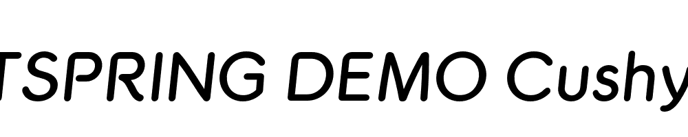  DEMO Cushy Italic