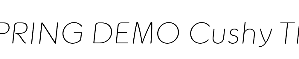  DEMO Cushy Thin Italic