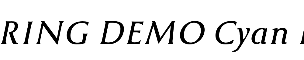  DEMO Cyan Bold Italic