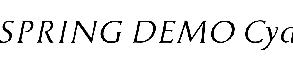  DEMO Cyan Italic