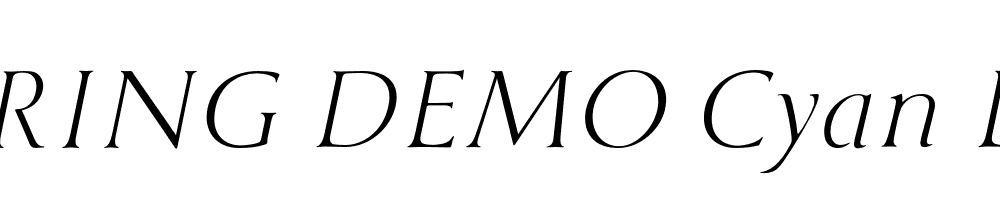  DEMO Cyan Light Italic