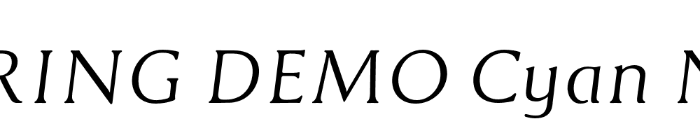  DEMO Cyan Neue Italic