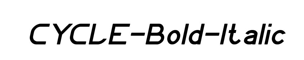 CYCLE-Bold-Italic