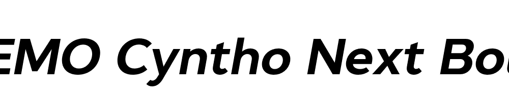 FSP DEMO Cyntho Next Bold Italic