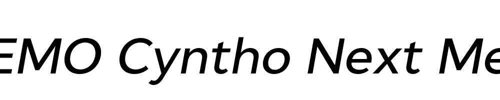 FSP DEMO Cyntho Next Med Italic