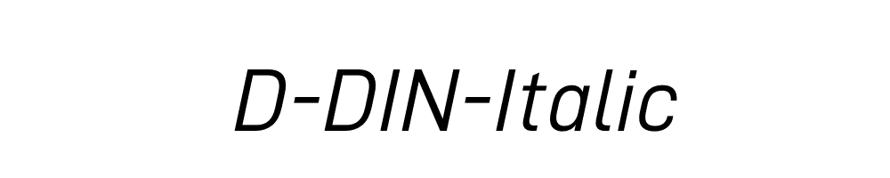 D-DIN-Italic