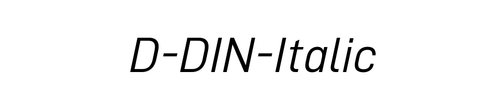 D-DIN-Italic