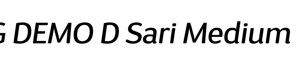  DEMO D Sari Medium Medium Italic