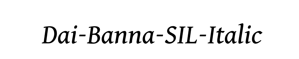 Dai-Banna-SIL-Italic