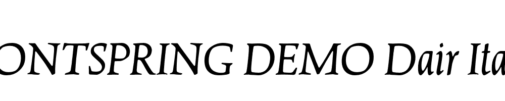  DEMO Dair Italic