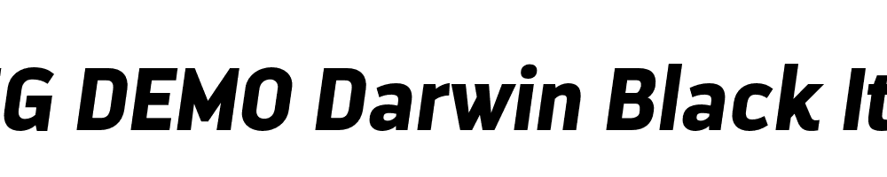  DEMO Darwin Black Italic Regular