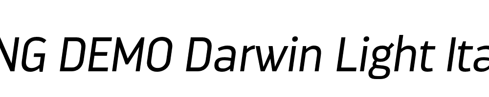  DEMO Darwin Light Italic Regular