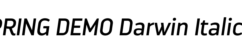  DEMO Darwin Italic Regular