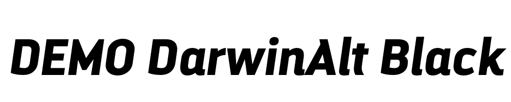  DEMO DarwinAlt Black Italic Regular