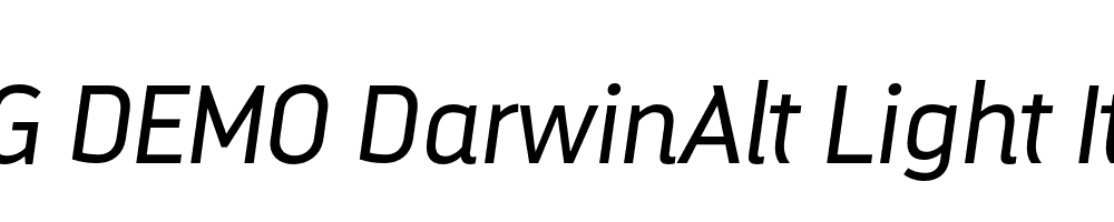  DEMO DarwinAlt Light Italic Regular